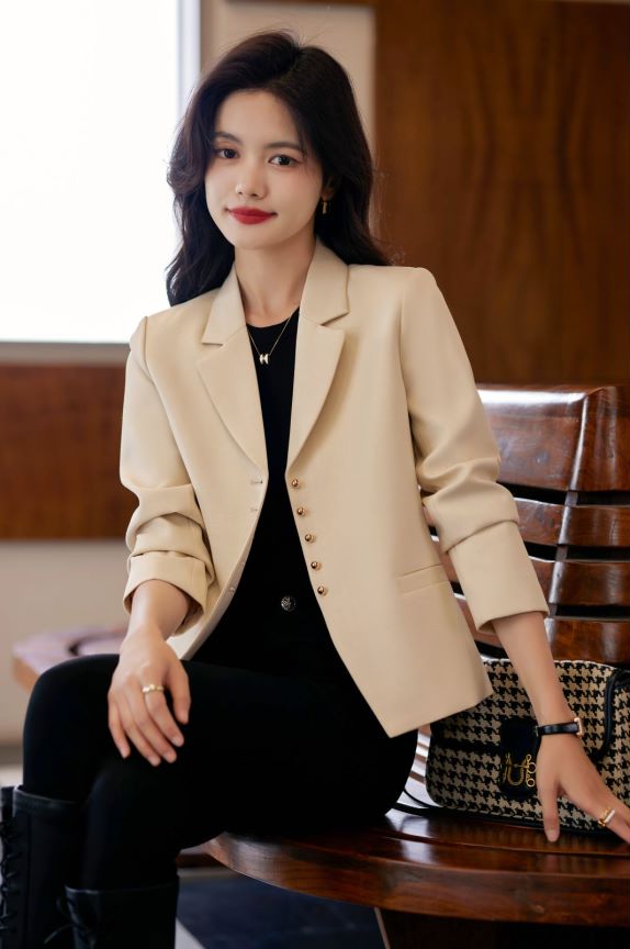 Linen Smart Casual Coat (Beige)