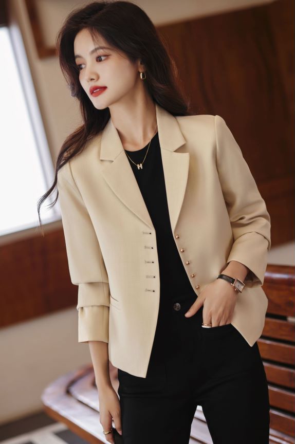 Linen Smart Casual Coat (Beige)