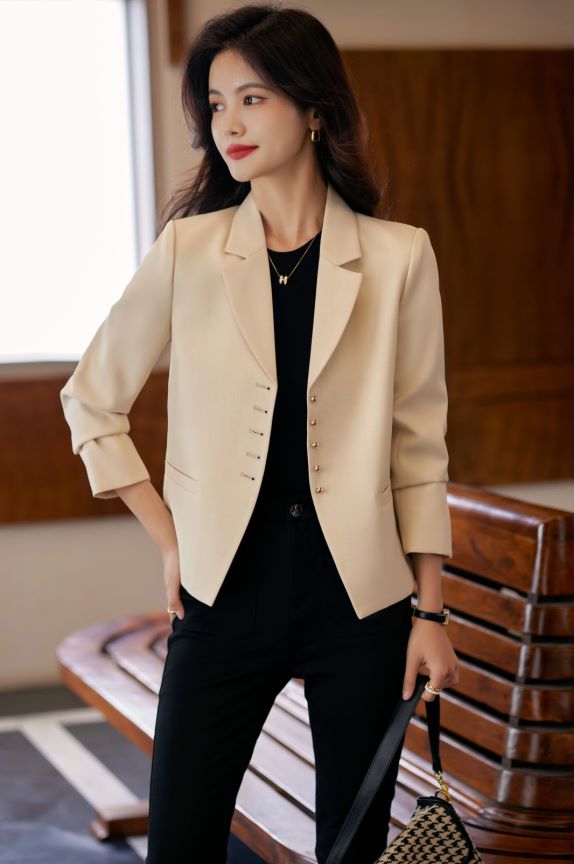 Linen Smart Casual Coat (Beige)