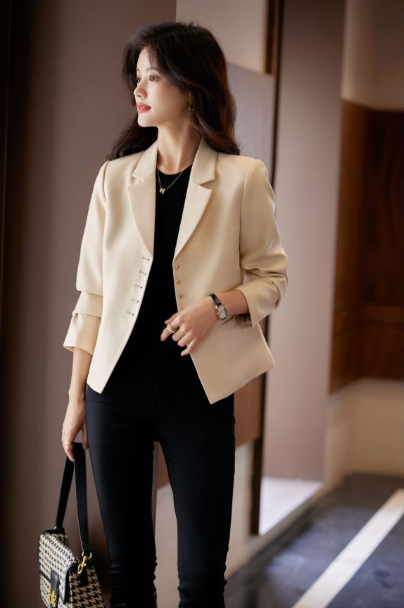 Linen Smart Casual Coat (Beige)