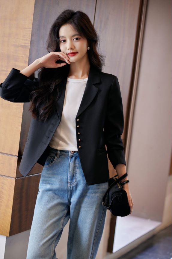 Linen Smart Casual Coat (Black)