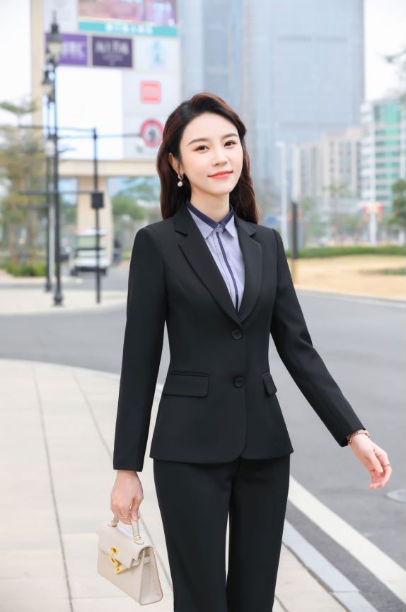 Formal Collared Suit with Pant and Skirt