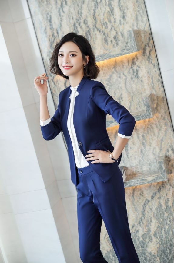 Non-Collar Long Sleeve Formal Coat