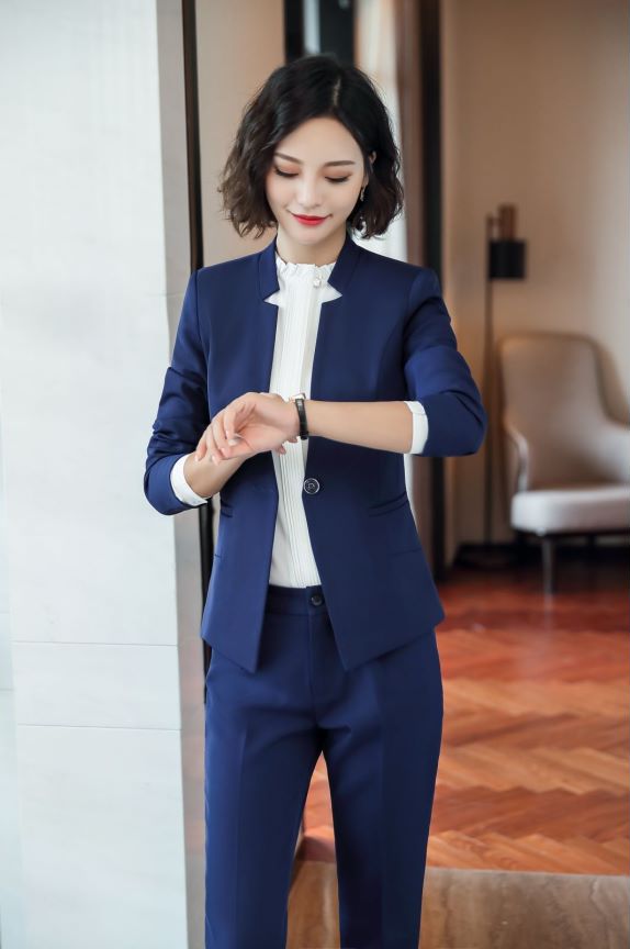 Non-Collar Long Sleeve Formal Coat
