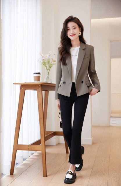 Fashion Short Long Sleeve Coat