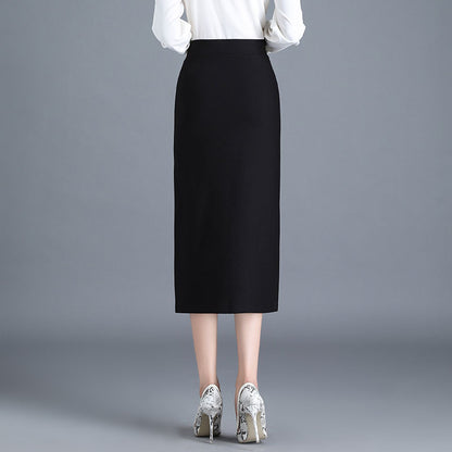 High Waisted OL Midi Skirt