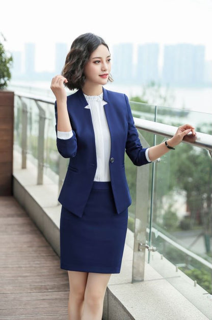 Non-Collar Long Sleeve Formal Coat
