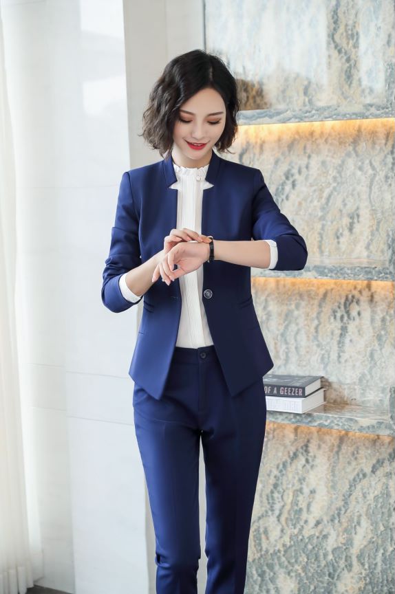 Non-Collar Long Sleeve Formal Coat