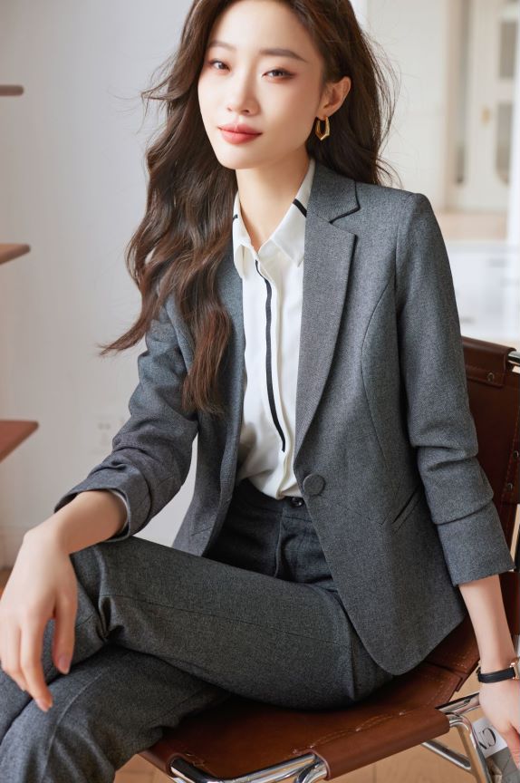 Formal Collared Long Sleeve Suits