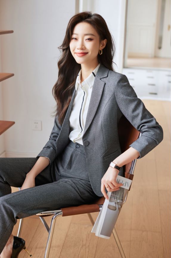 Formal Collared Long Sleeve Suits