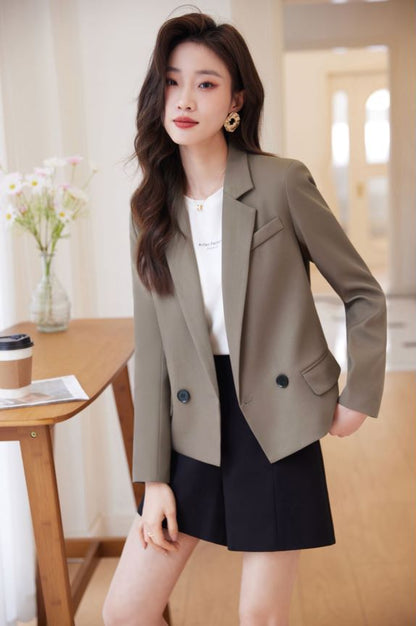 Fashion Short Long Sleeve Coat