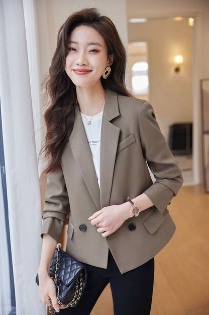 Fashion Short Long Sleeve Coat